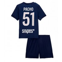 Paris Saint-Germain Willian Pacho #51 Domáci Detský futbalový dres 2025-26 Krátky Rukáv (+ trenírky)